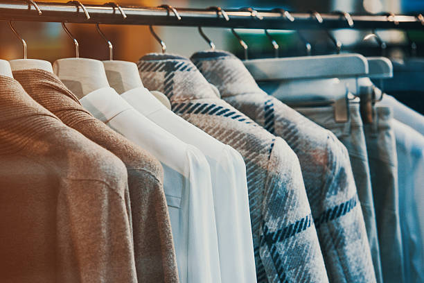 istock Men clothing on a rack - closeup photo 626224186