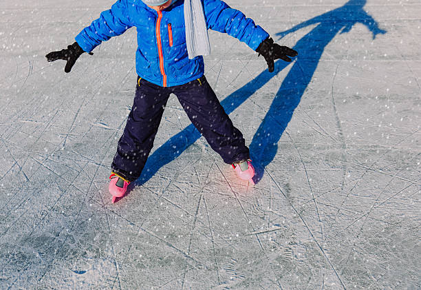 istock little boy skating on ice in winter 626224252