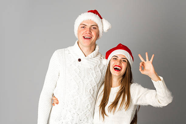 istock couple celebrate christmas in studio 626225028