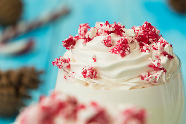 Delicious peppermint white hot chocolate