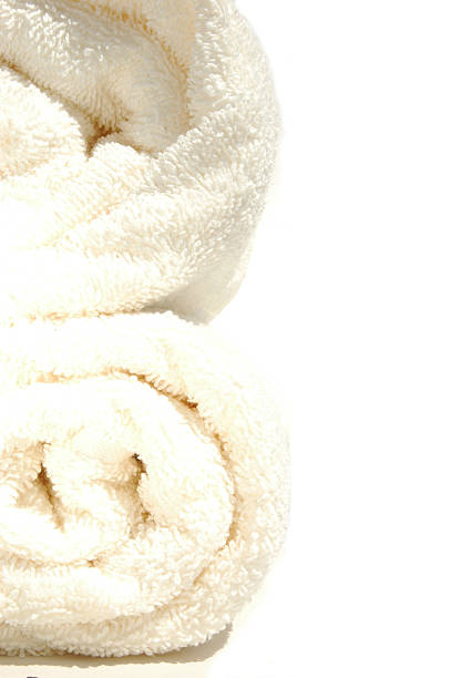 White towels stock photo