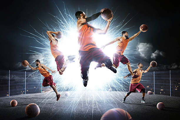 istock Multi persons basketball players collage 626232234