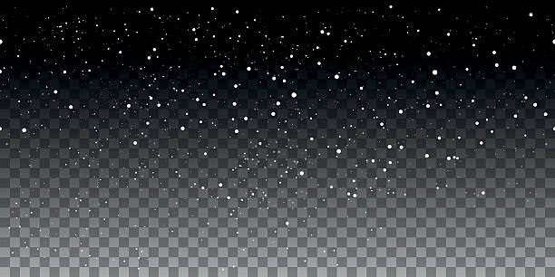 schnee nahtloses muster auf transparentem hintergrund - snowing stock-grafiken, -clipart, -cartoons und -symbole