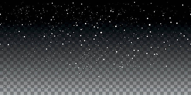 illustrazioni stock, clip art, cartoni animati e icone di tendenza di modello senza cuciture sulla neve su sfondo trasparente - snowing