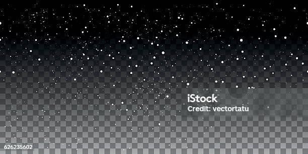 Snow Seamless Pattern On Transparent Background Stock Illustration - Download Image Now - Snow, Snowing, Transparent Background