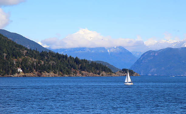 istock Beautiful landscape with yacht 626235770