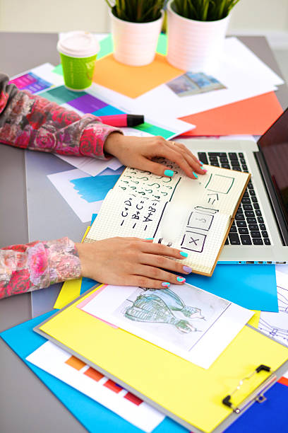 istock Designer working at desk using digitizer in his office 626248506