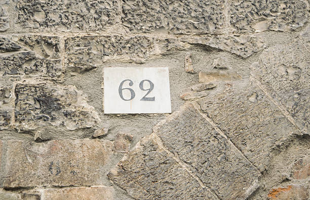 istock House number 62 sign. 626253364