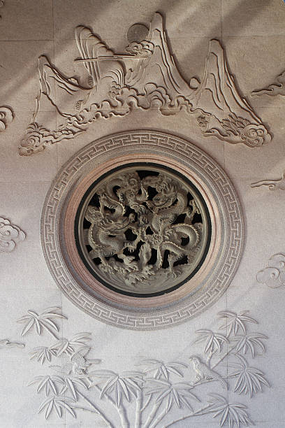 istock close-up twice dragon marble carving wall 626253956