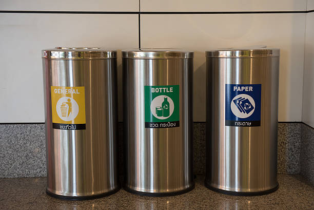 Recycling and garbage bins. types of rubbish
