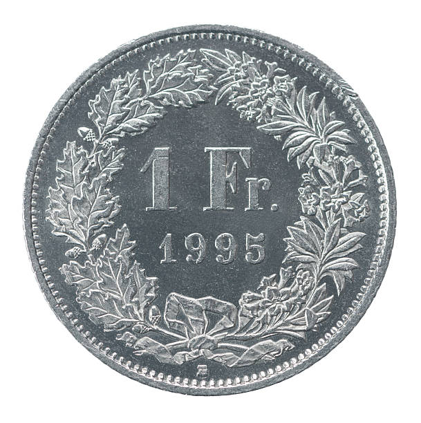 un franco - swiss currency swiss coin switzerland coin fotografías e imágenes de stock