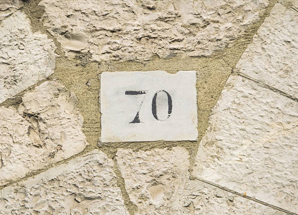 istock House number 70 sign. 626257892