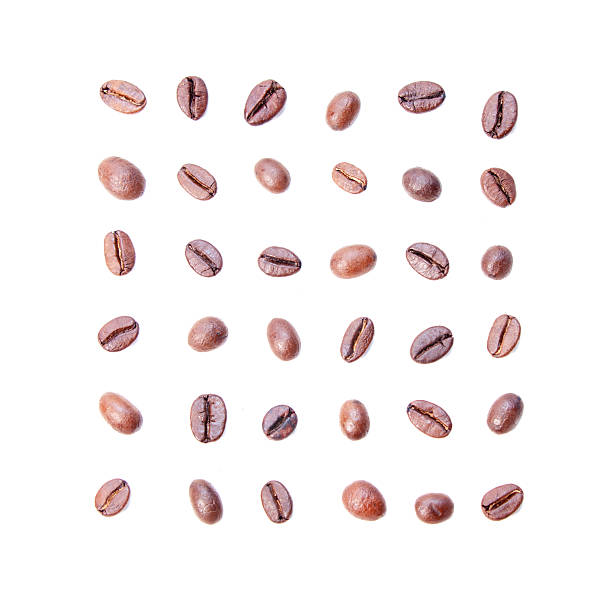 istock Set of coffee beans on white background 626258742