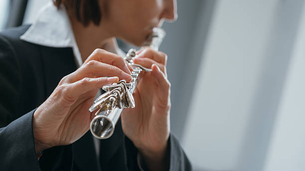 istock Professional flutist solo player 626259024