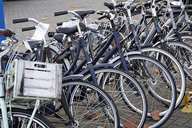 istock Row of bicycles for sale 626259670