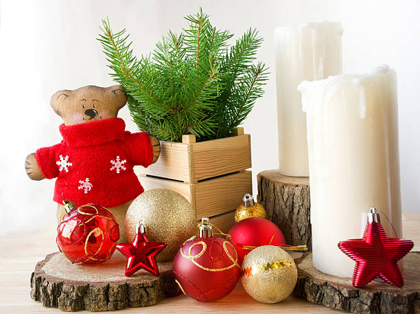 istock Christmas candle decoration 626260118