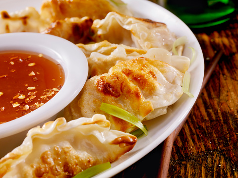 Dumplings With Sweet and Sour Sauce -Photographed on Hasselblad H3D2-39mb Camera