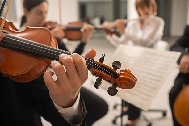 istock Violinist performing with music sheet 626261244