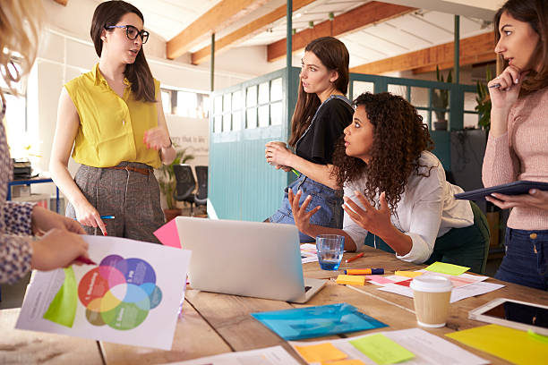istock Female Designers Having Brainstorming Meeting In Office 626261598