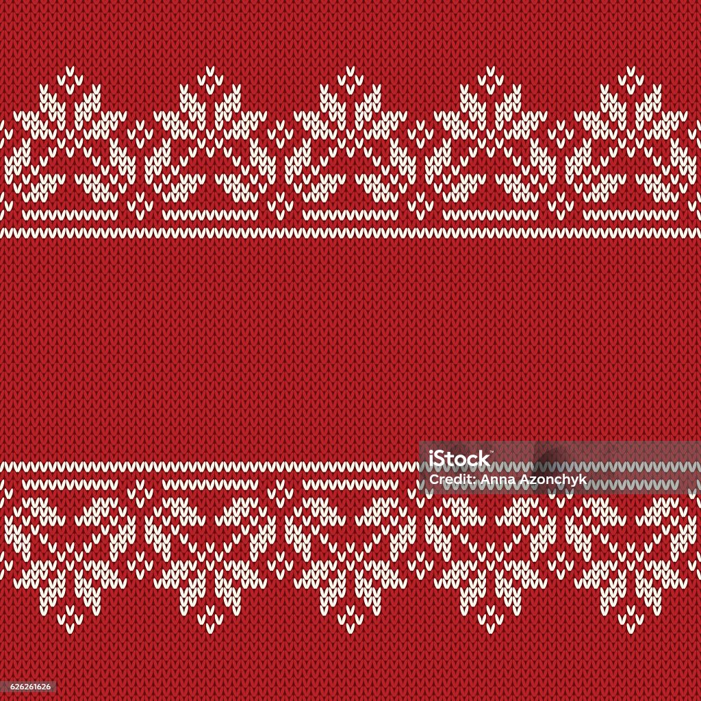 Traditional Fair Isle Style Seamless Knitted Pattern. Christmas Background Seamless Pattern on the Wool Knitted Texture. EPS available Abstract stock vector
