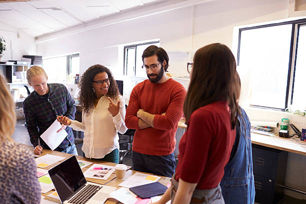 istock Creative Brainstorming Meeting In Design Office 626261906