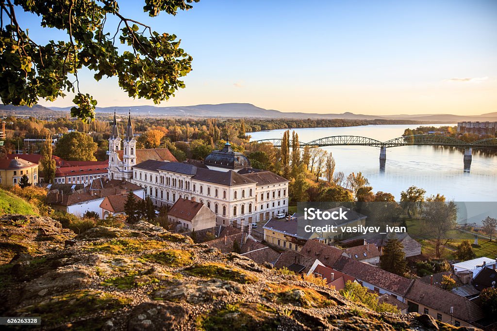 View of the old town of Esztergom Esztergom Stock Photo