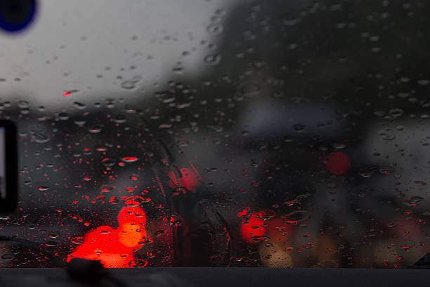 istock Blurry image of inside cars in traffic jam 626268652