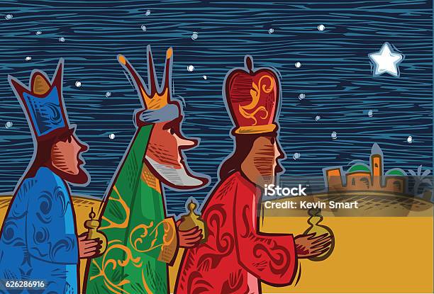Three Wise Men Three Kings Stock Illustration - Download Image Now - Three Wise Men, Nativity Scene, Art And Craft
