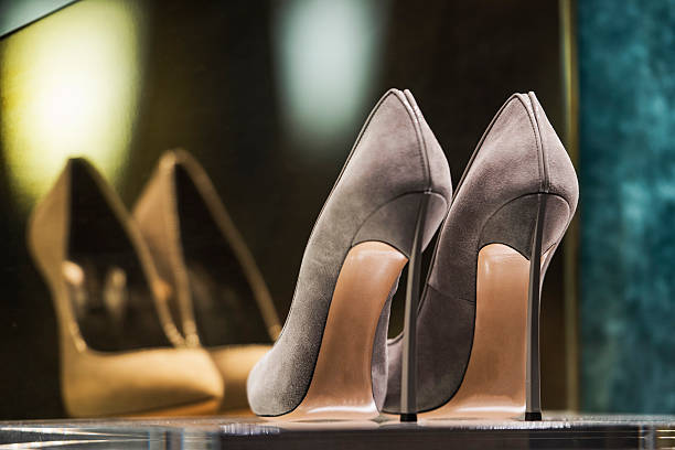 istock Women shoes in a luxury store 626290464