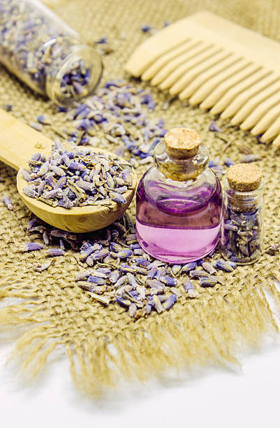 istock Lavender essential oil in a small bottle. 626290922