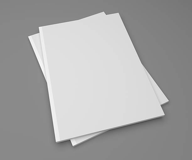 istock Mockup 3D illustration empty two magazines, books on gray. 626292530