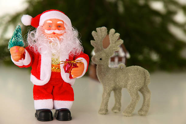 istock Christmas composition with gift box and decorations 626293258