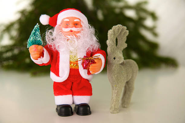 istock Christmas composition with gift box and decorations 626302050