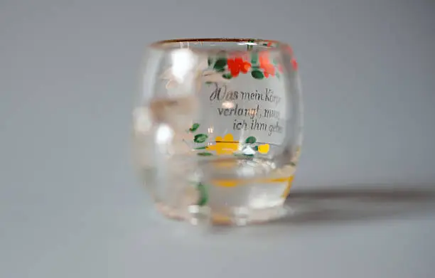Toast on a little glass mug