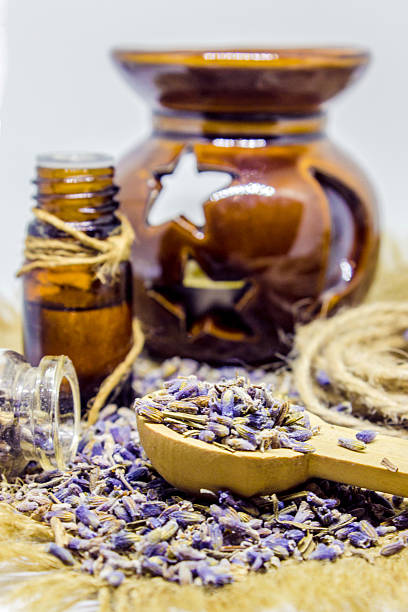 istock Lavender essential oil in a small bottle. 626302982