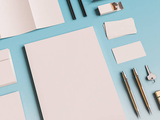 istock Template for branding identity. 3D illustration 626303436