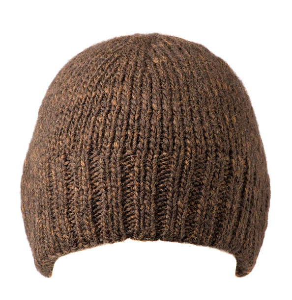 istock hat isolated on white background .knitted hat .brown hat 626303736