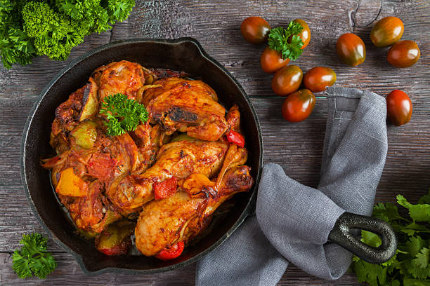 istock Chakhokhbili, chicken stew, cooked with tomatoes, bell peppers, spices 626311384