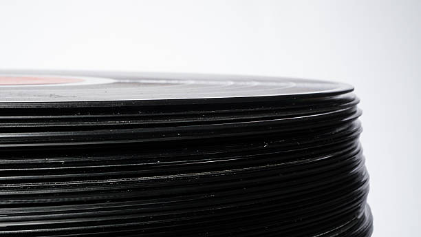 istock Old Stacked Vinyl Records with white background 626324876