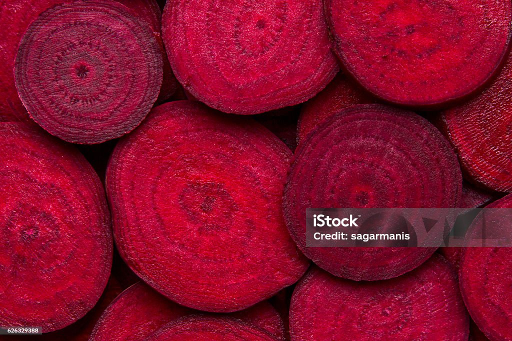 Beetroot slice closeup. Beetroot background. Slices of  fresh organic beetroot for background Beet Stock Photo