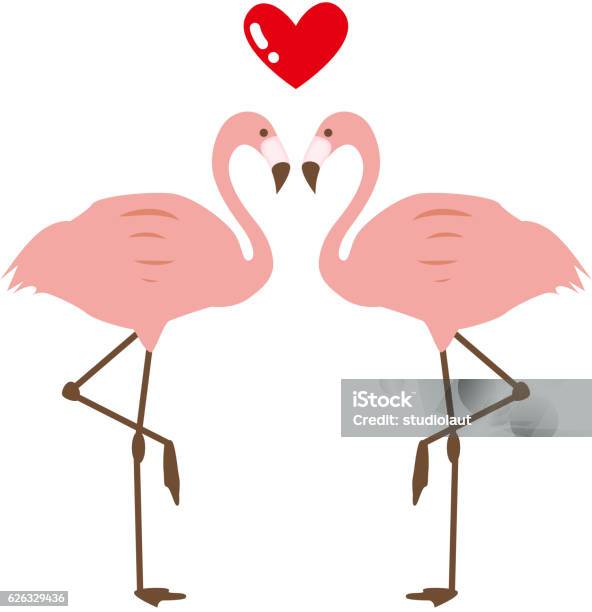 Flamingo Stock Illustration - Download Image Now - Bird, Couple - Relationship, Flamingo