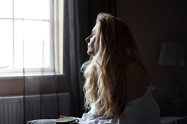 istock Beautiful girl in bed 626330700