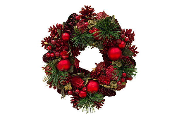 istock Christmas wreath. New Year. Isolated. White background. 626331650