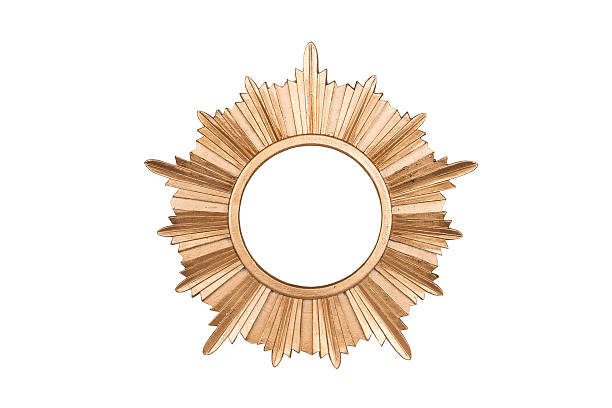 istock Gold plated wooden frame isolated on white with clipping path. 626333242