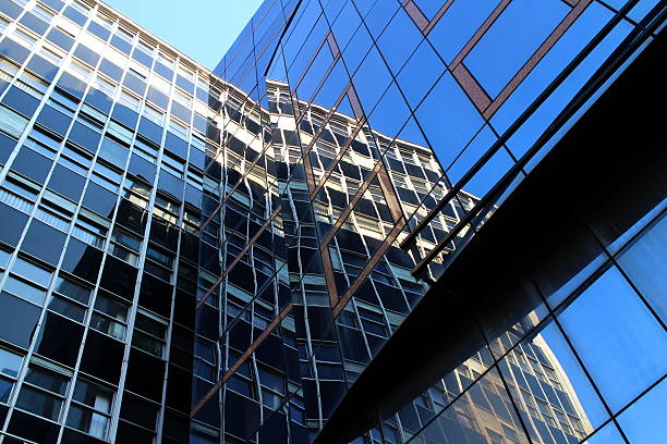 istock Modern glass and steel building 626339468