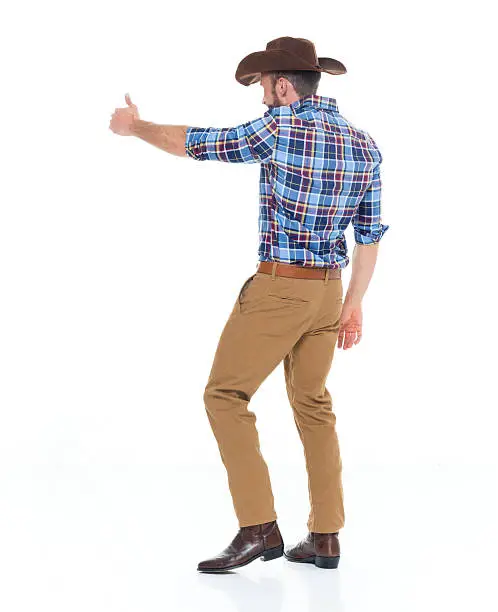 Photo of Cowboy giving thumbs up