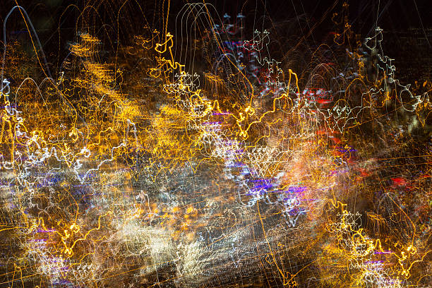 istock Abstract image of light in the city background. 626347740