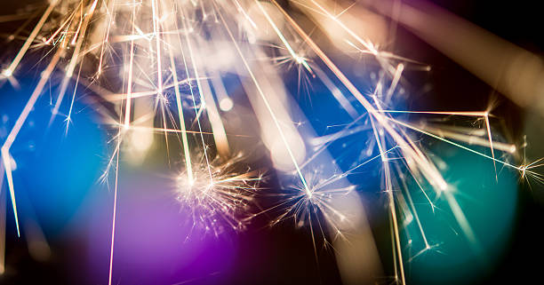istock Holiday background with a sparklerr 626350168