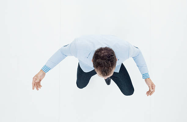 istock Above view of businessman gesturing 626354136