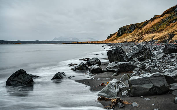istock Black Sand Beach on Iceland Coast 626354354